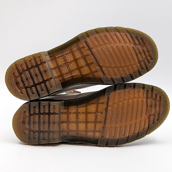 Dr Martens Unisex 101 Boots White Leather Yellow Stitch size W10 M9 - Picture 3 of 12